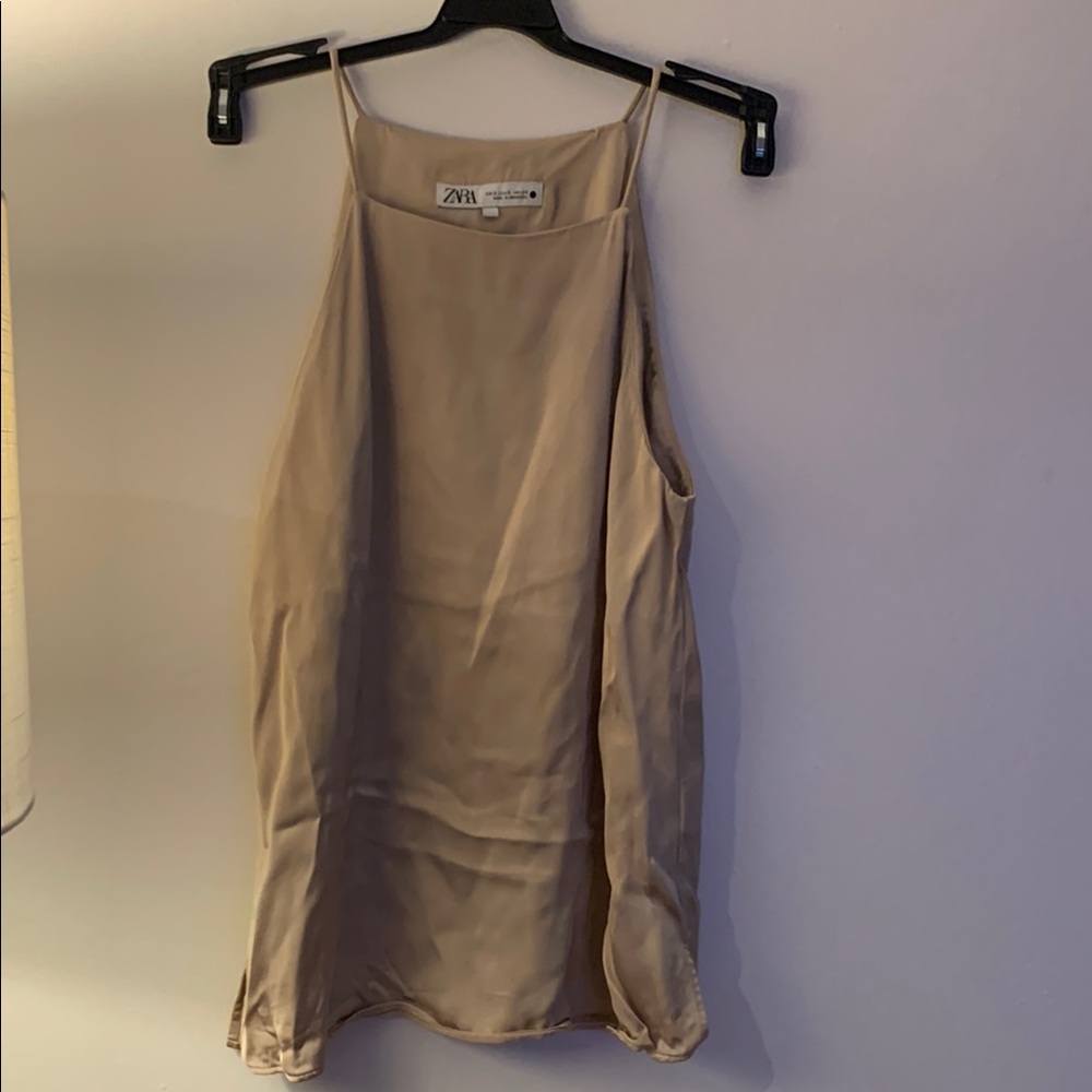 Zara Women's Tan Camisole Top - Preloved